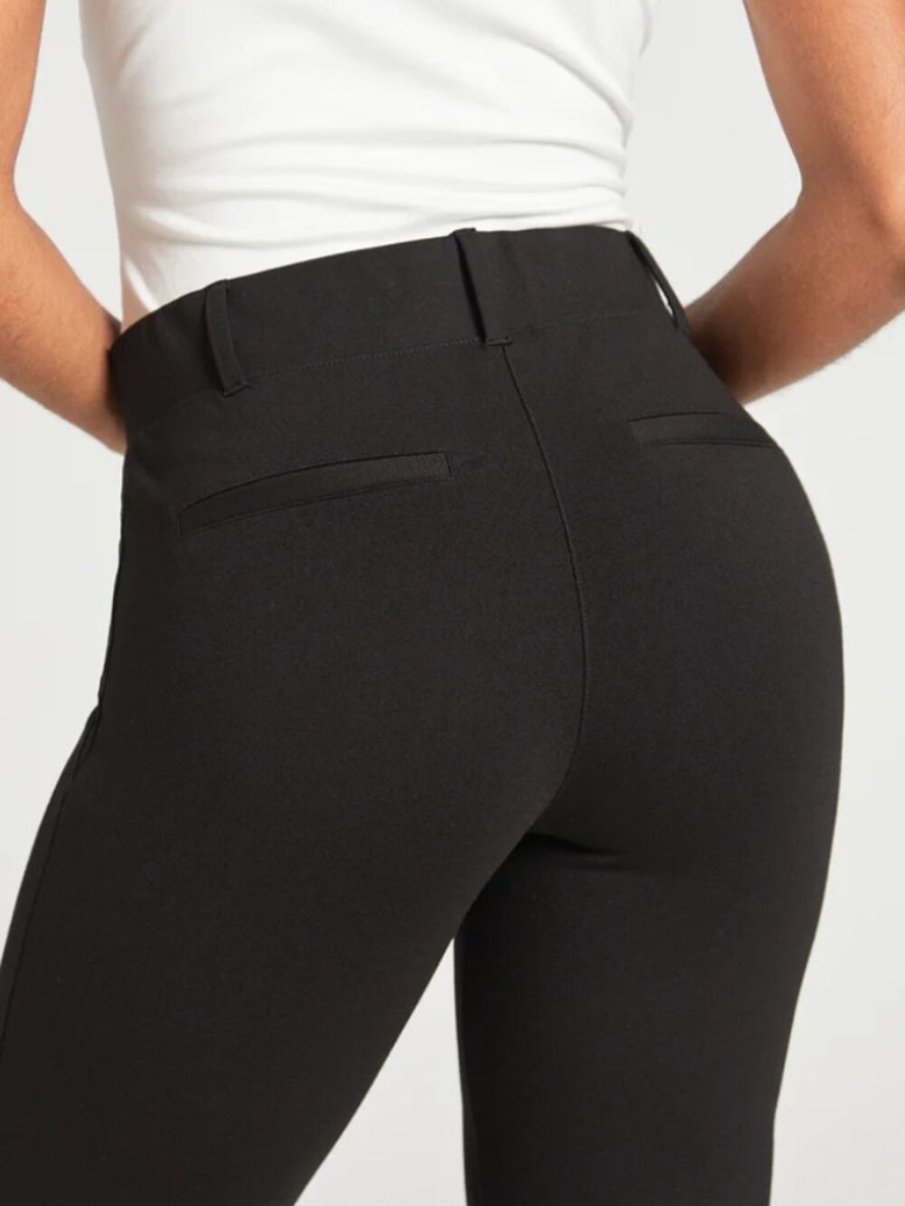 New Betabrand Black Straight Classic Dress Pant Yoga Pants 2X Long Tall - Picture 3 of 5